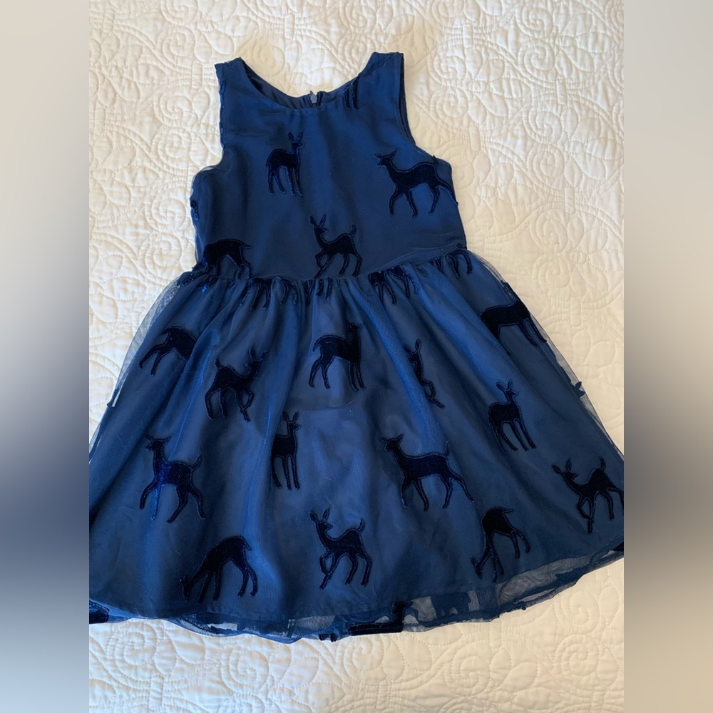 Navy blue deer dress